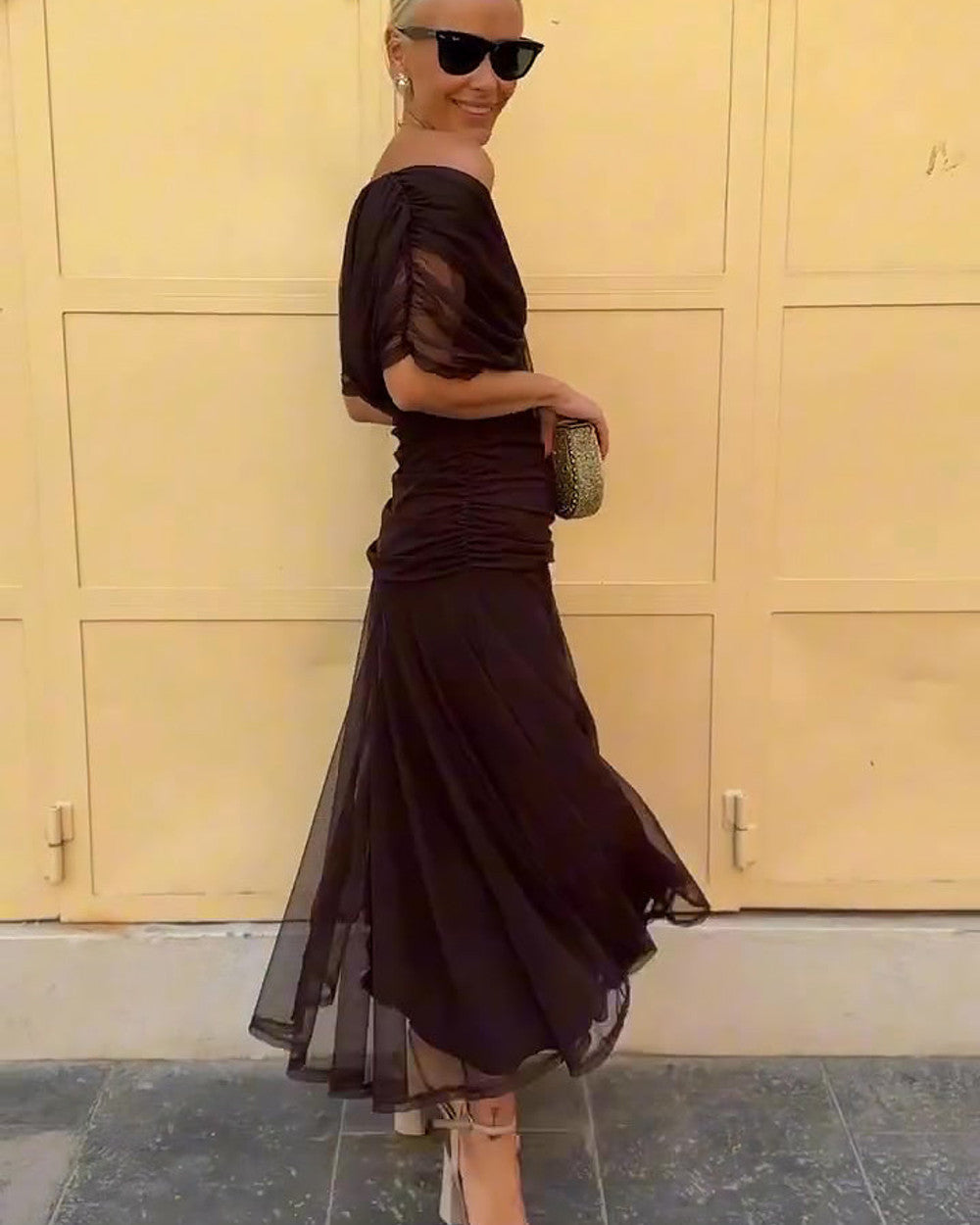Bella Festliches Maxikleid V-Ausschnitt