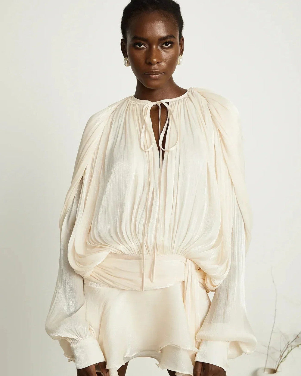 Lena Fließendes Kurzkleid Gürtel