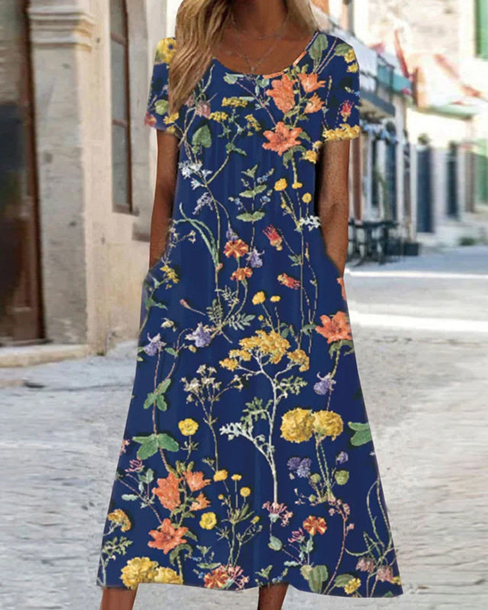 Yolanda Blumiges Bauchbedeckung Kleid