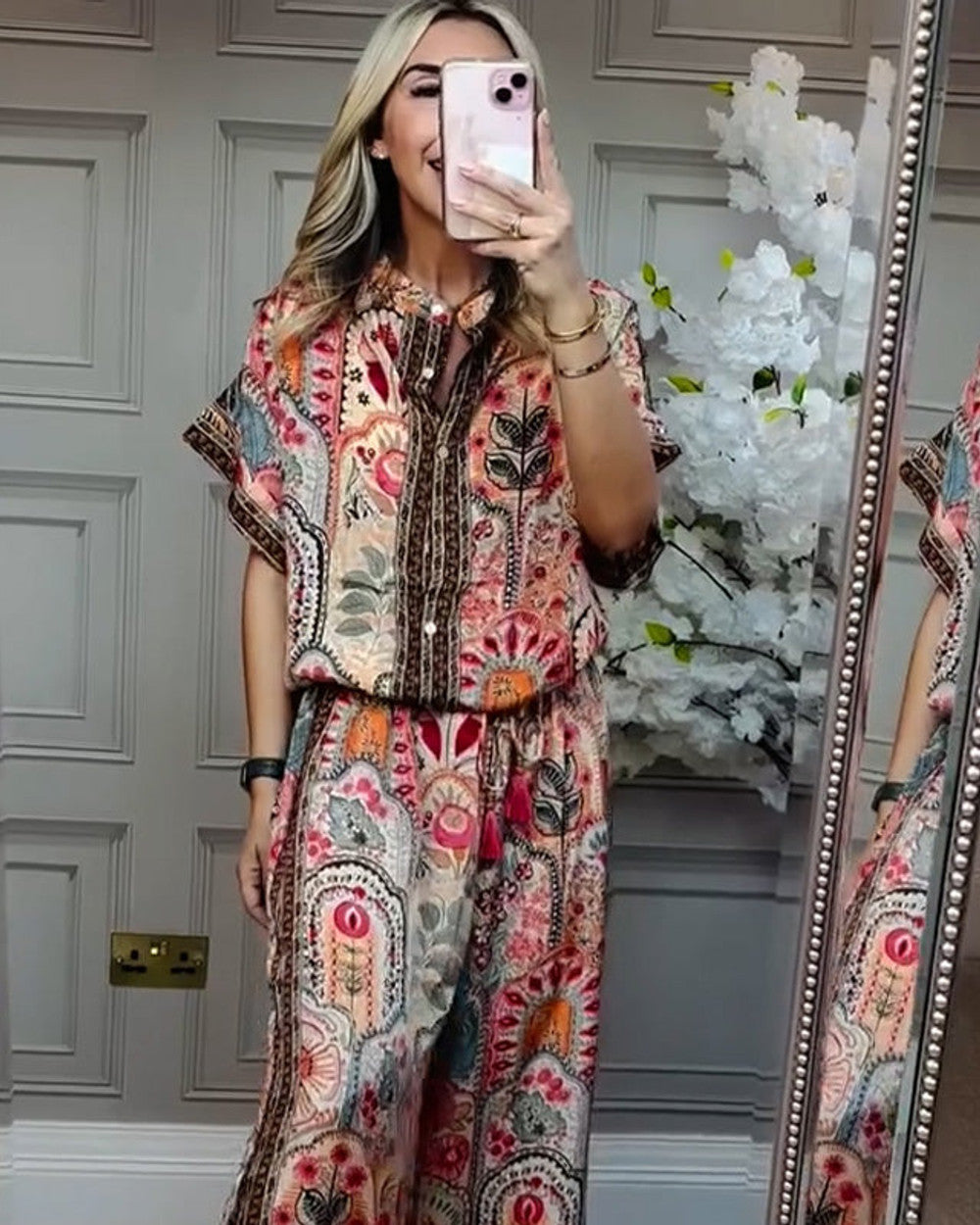 Lena Bohème Fransen Bluse Damen