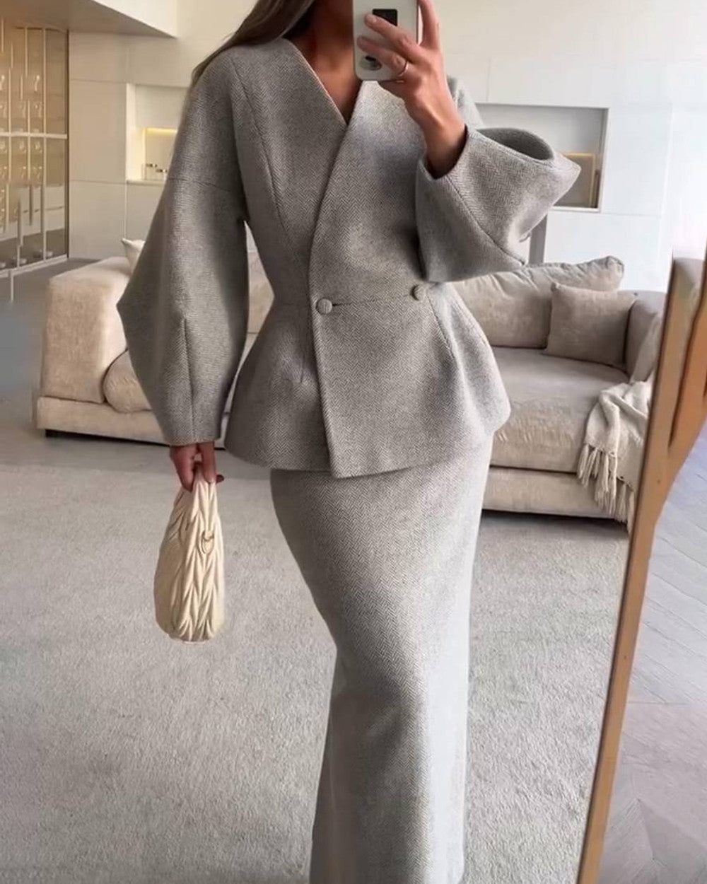 Alina Zweiteiler Rock Jacke Damen