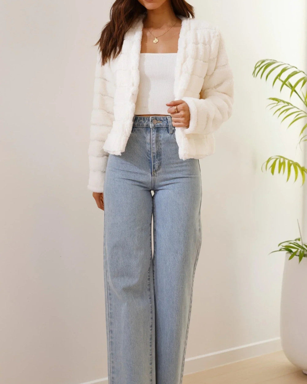 Lena Kunstfell Jacke Kurzmantel