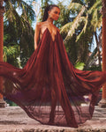 Lena Langes Chiffon Abendkleid