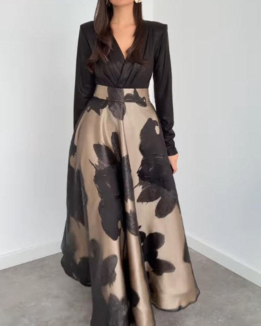 Emma Zweiteiliges Midi Kleid Jacquard
