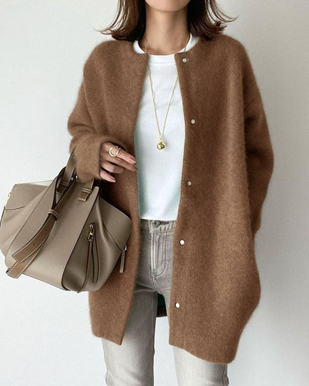 Emma Strickjacke Weiche Wolle Damen
