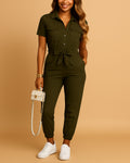 Elvira Taillierter Overall Damen