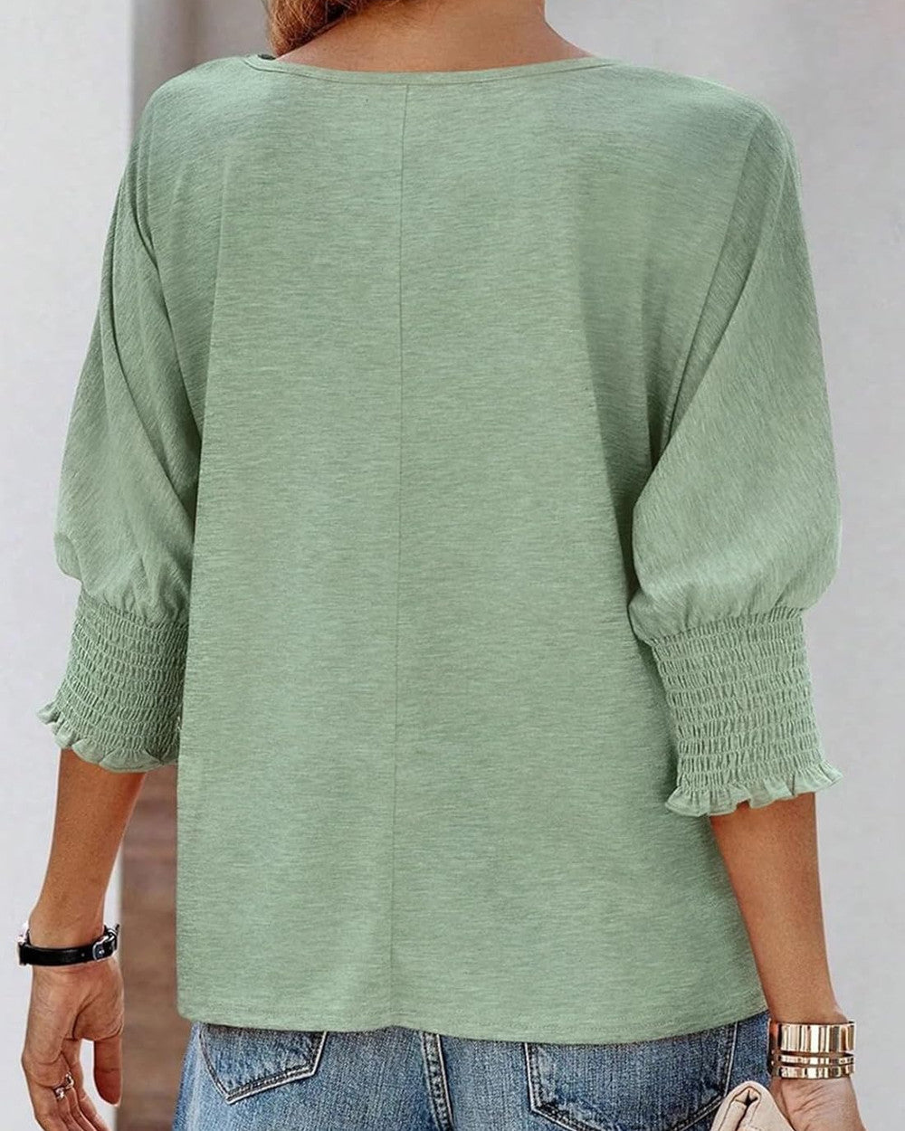 Wilma Einfache Rundhals Bluse Damen