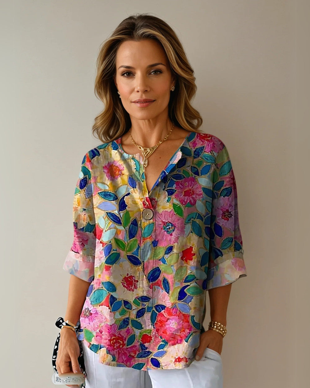 Arlene Blumendruck Bluse Damen