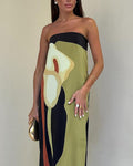 Jaime Schulterfreies Maxikleid Blumenmuster