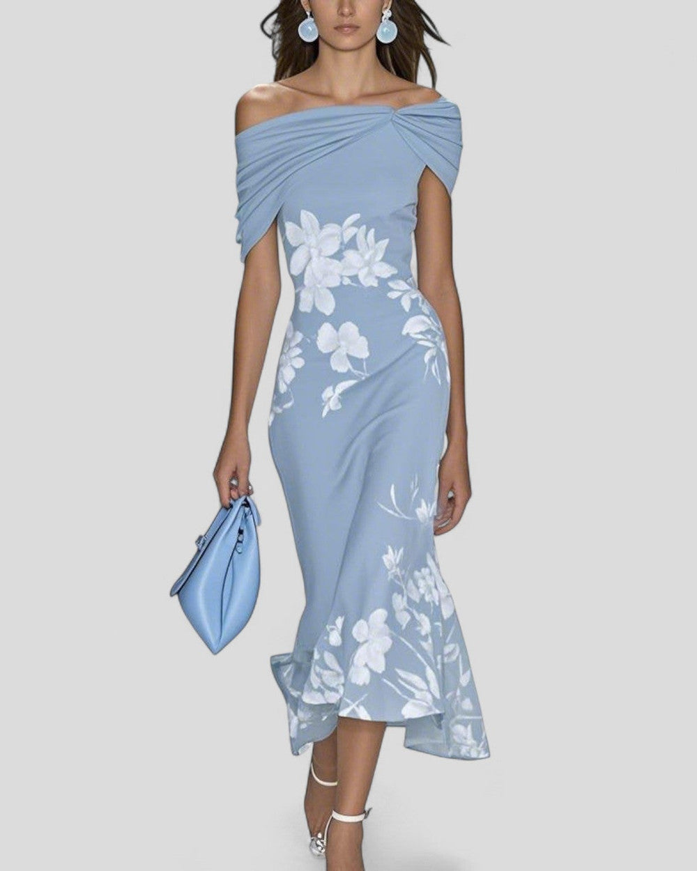 Isabrunel Elegantes Midi Kleid Damen