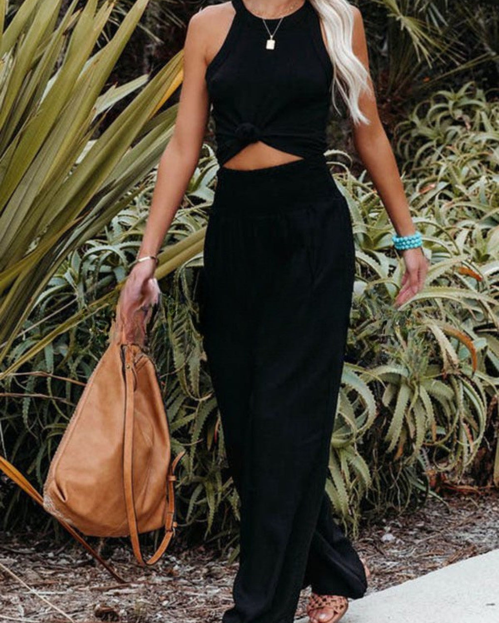 Lena Leinen Stoffhose mit Taschen