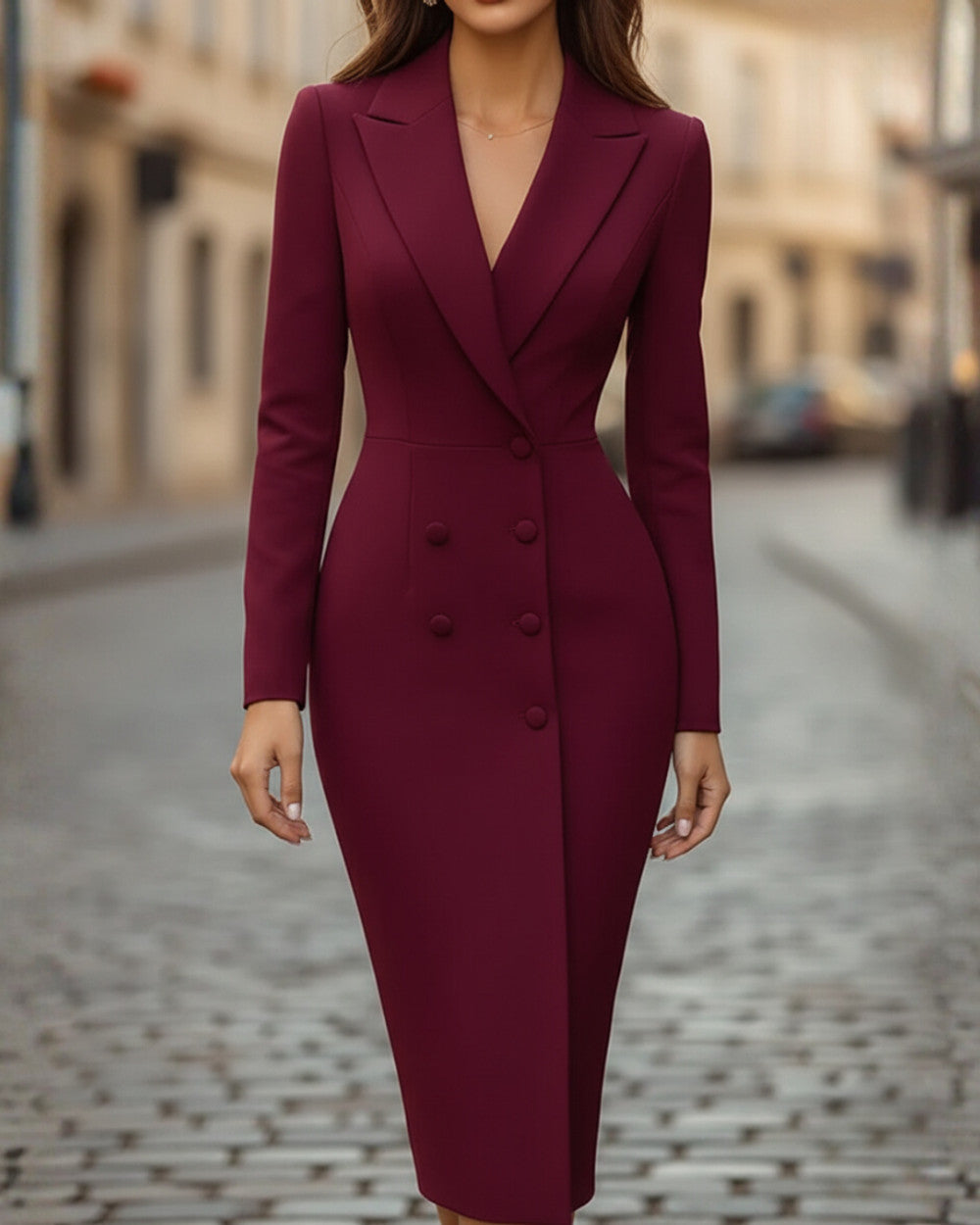 Alina Elegantes Abendkleid Langarm