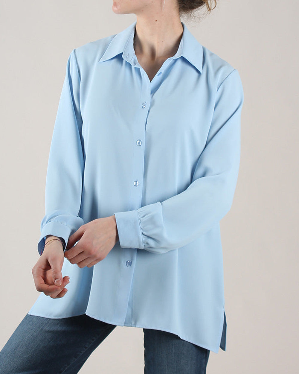 Lena Weite Damen Bluse Hemdkragen
