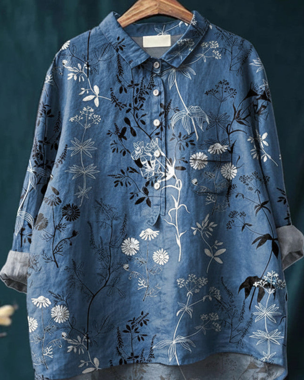 Amita Bluse Blumenmuster Vintage