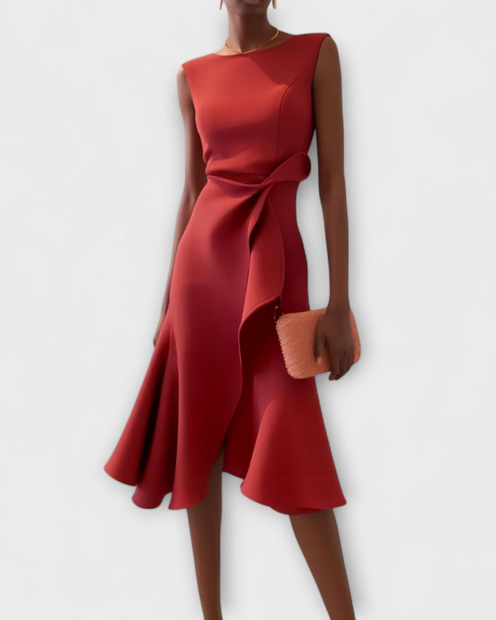 Sheila Asymmetrisches Midi Kleid Damen