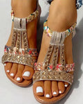 Sara Keilsandalen Strass Glitzer Damen