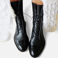 Damen Leder Stiefeletten mit Schnürung