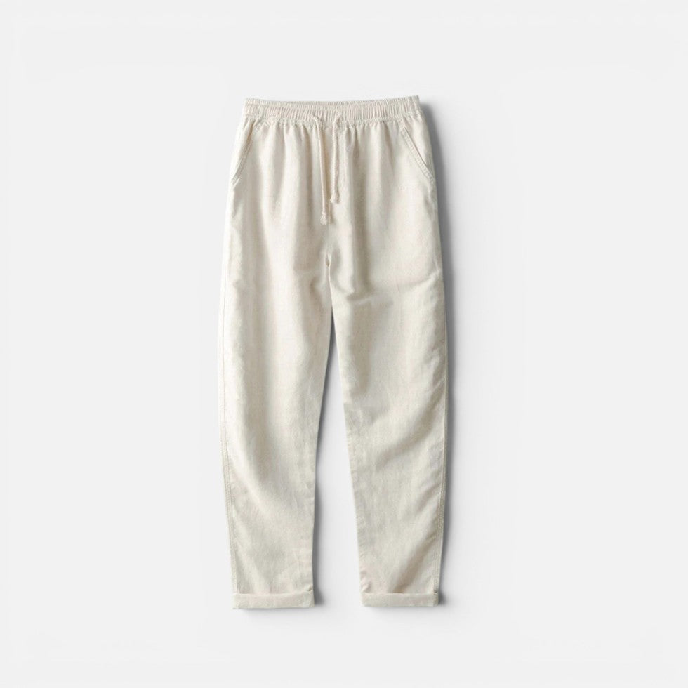 Zweiteiliges Set Kurzarm Stehkragen Knopfleiste Hose