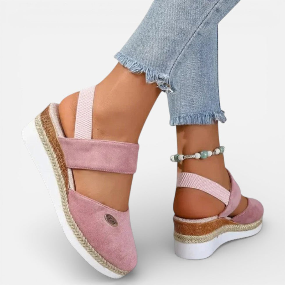 Damen Orthopedic Keilsandalen mit Riemen
