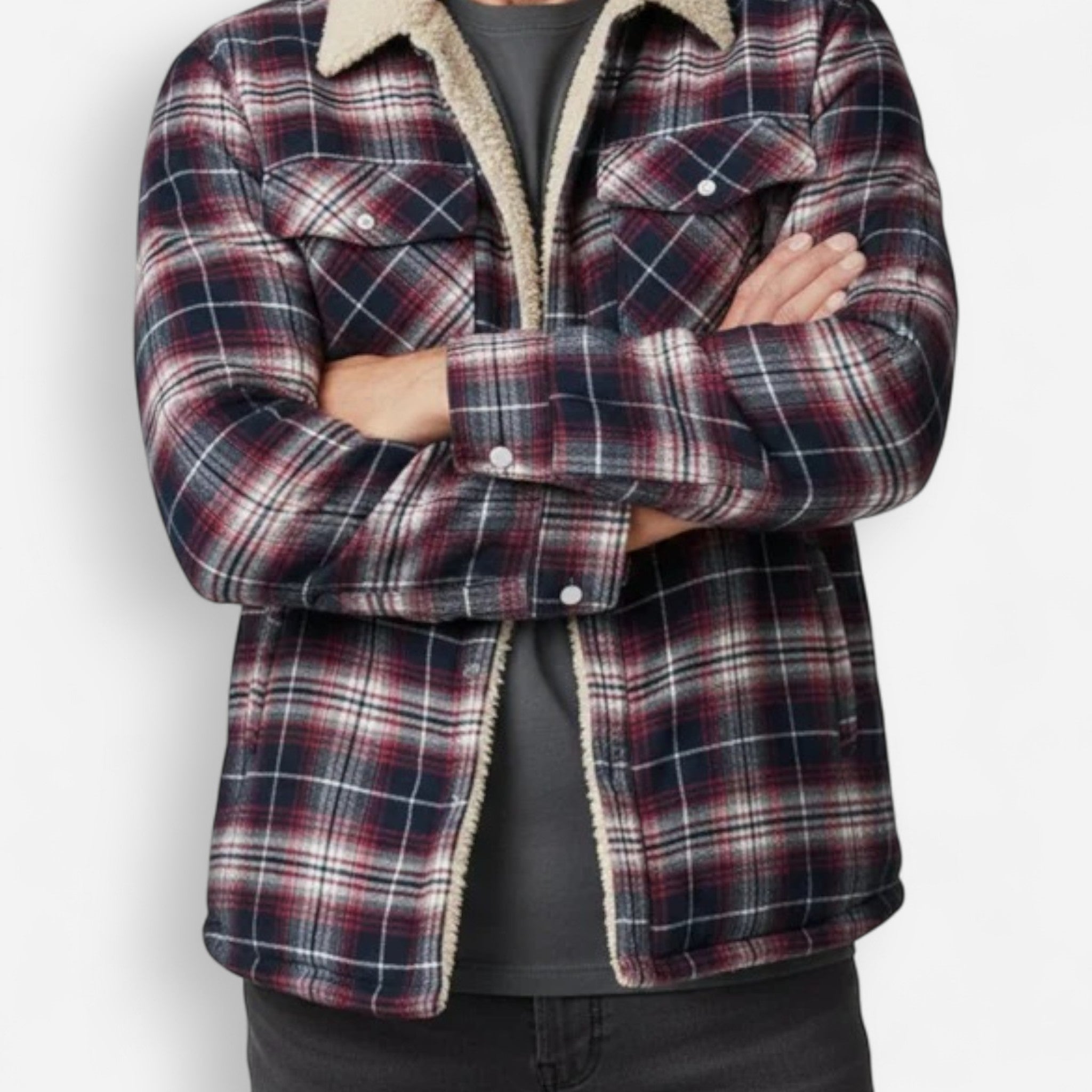 Gefütterte Holzfäller Hemdjacke für Herren