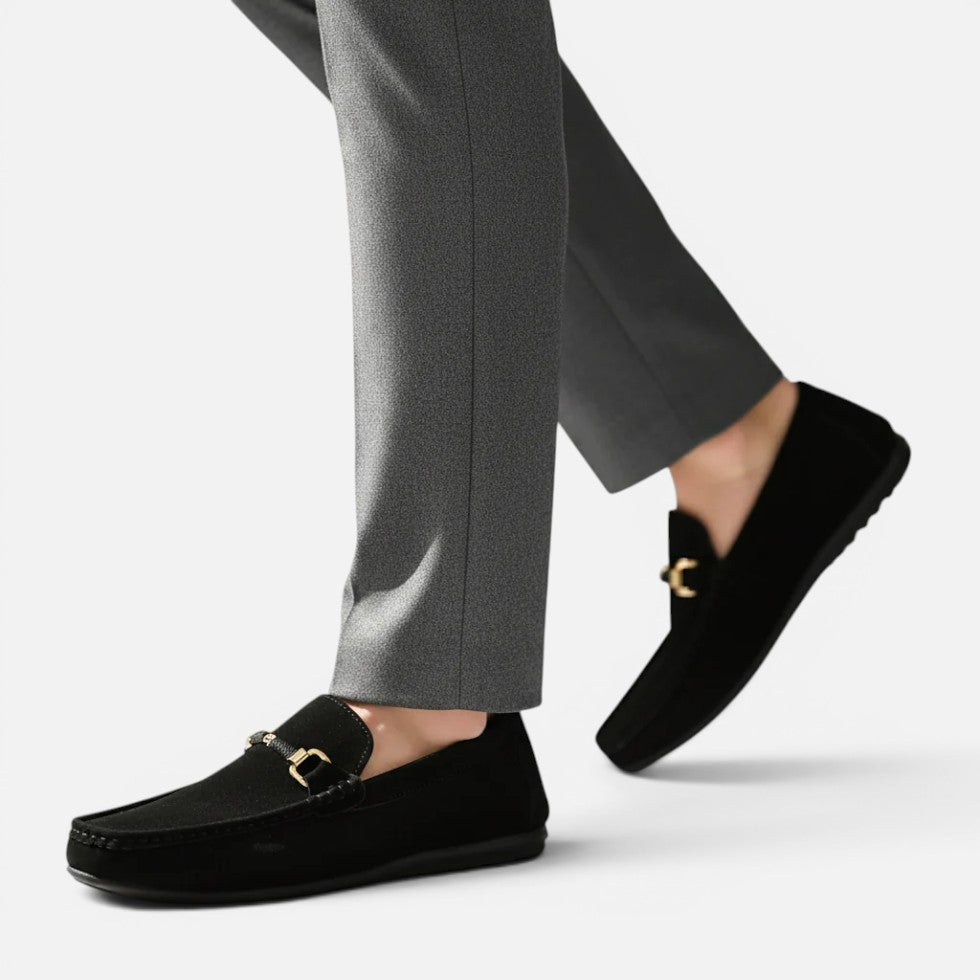 Orthopädische Loafer Slip On Wildleder Optik