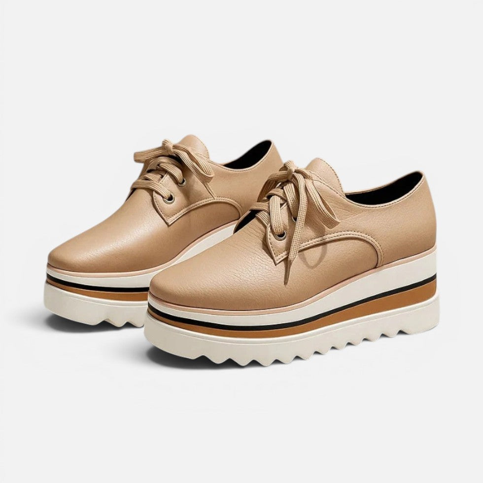 Schnürschuhe Plateau mit Profilsohle