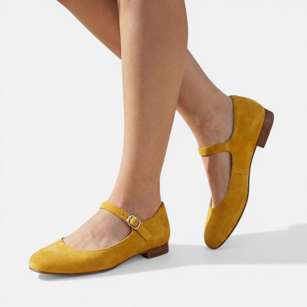 Birgit | Damen Ballerinas Riemen – Riemchen Ballerinas Flache Sohle Alltag 2026