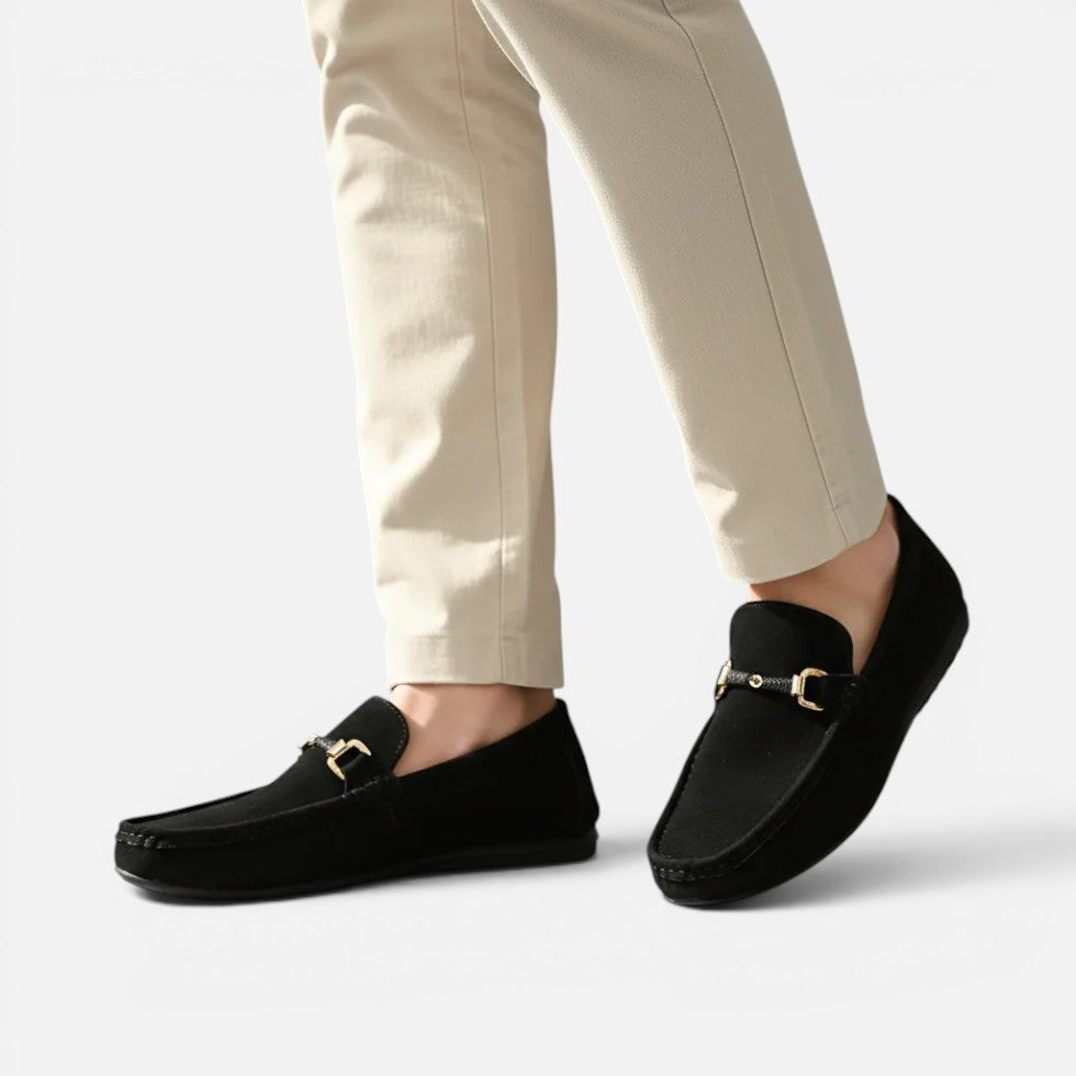Orthopädische Loafer Slip On Wildleder Optik