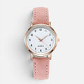 Quarz Armbanduhr mit Lederoptik Armband