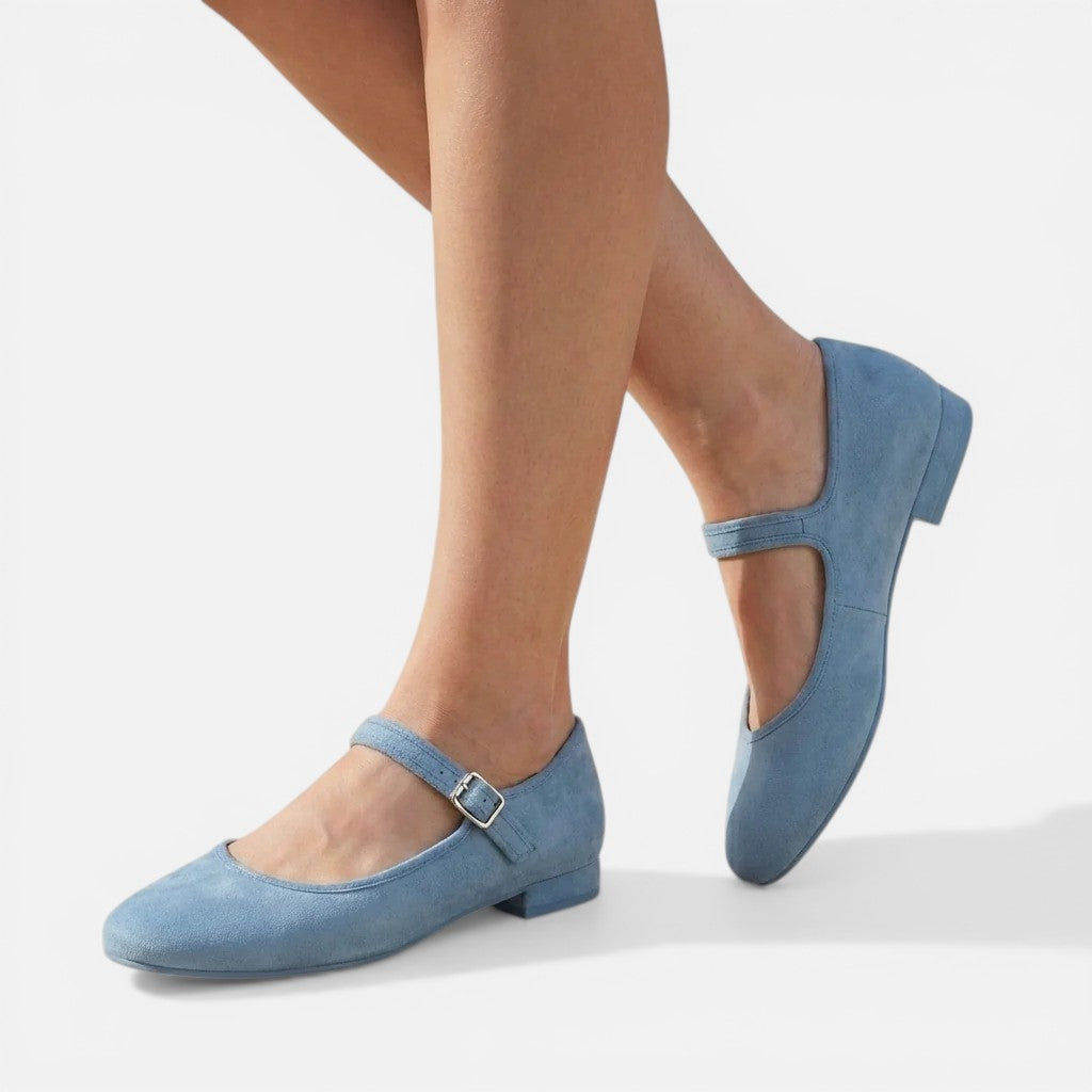 Birgit | Damen Ballerinas Riemen – Riemchen Ballerinas Flache Sohle Alltag 2026