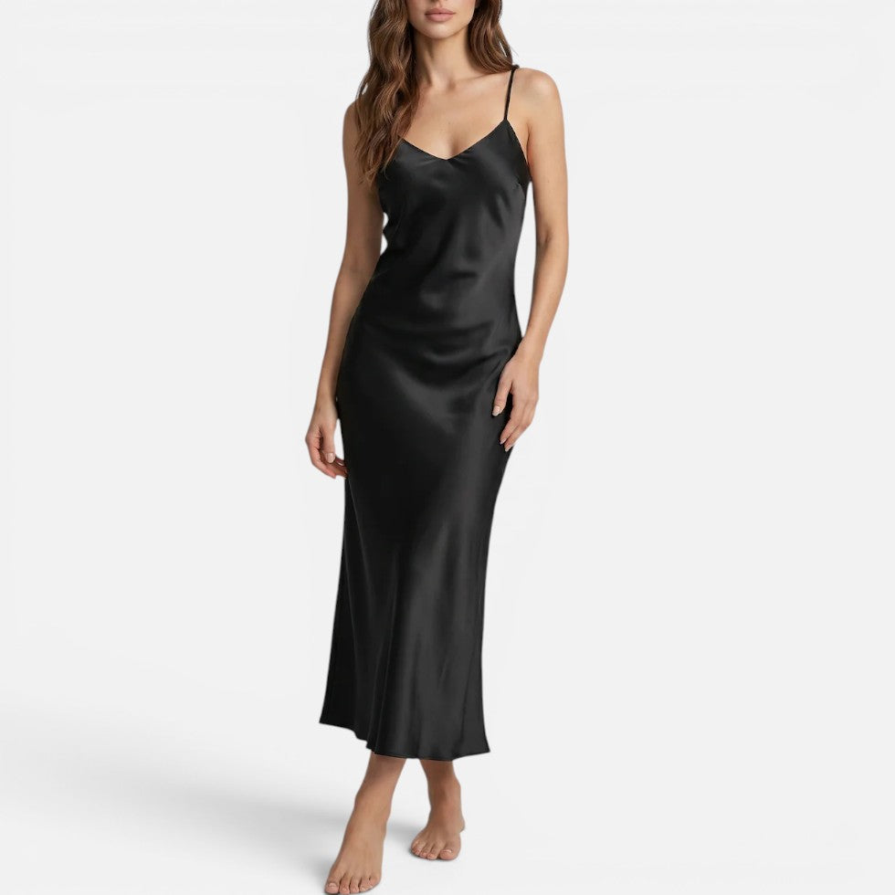Silk Luxury Nightgown Schlafkleid mit Spaghettiträgern