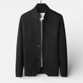 Herren Strickjacke mit Knopfleiste und strukturiertem Stoff