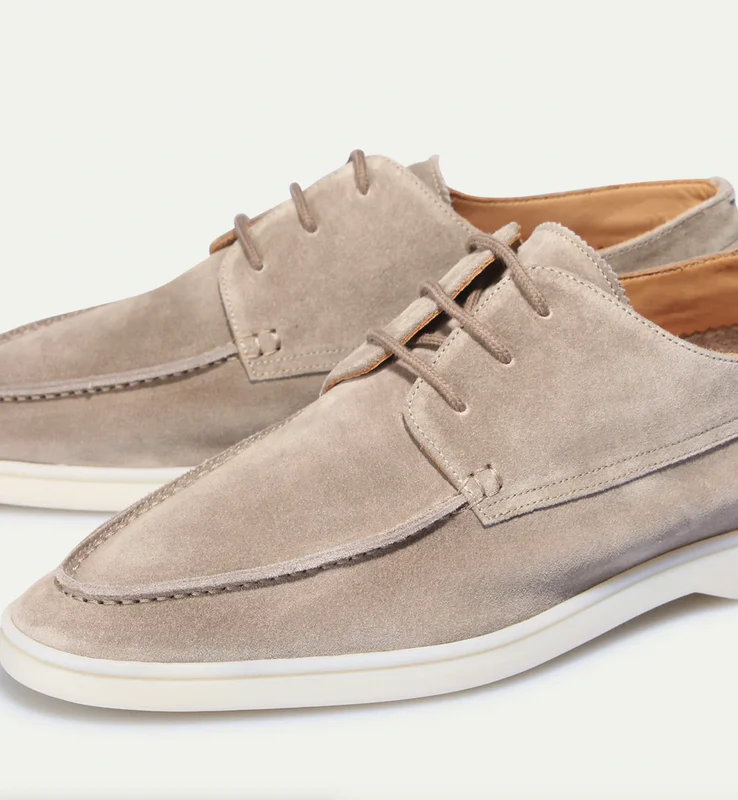 Herren-Slipper aus Wildleder mit Schnürung
