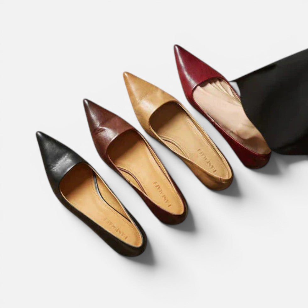 Orthopädische Pumps Spitz Zulaufend Kitten Absatz
