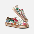 Sneaker mit Blumenmuster und Reißverschluss