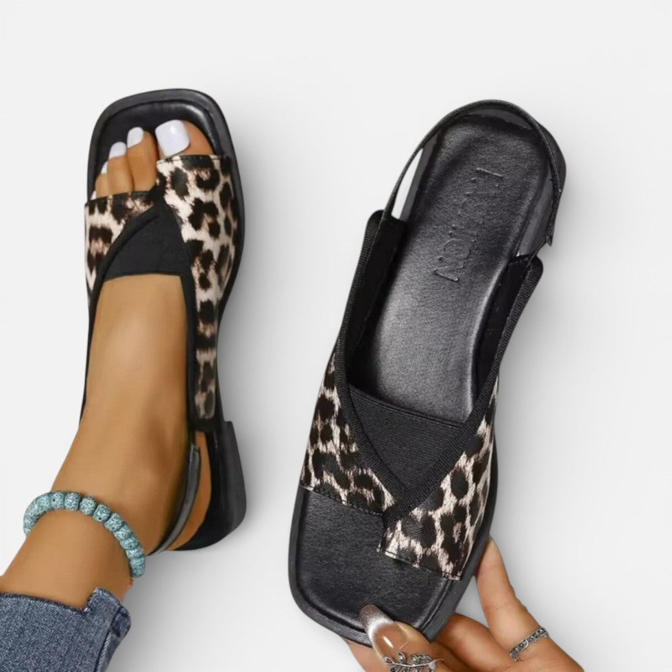 Damen Sandalen mit offener Zehenpartie und Fersenriemen