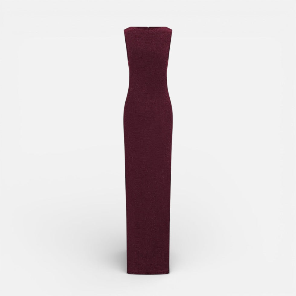 Langes ärmelloses Abendkleid mit schmaler Passform