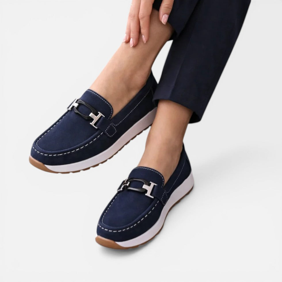Petra | Damen Mokassin Slipper Zierdetail – Mokassins Flache Sohle Komfort 2026