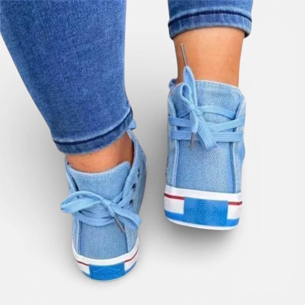 Damen High Top Sneaker mit Reißverschluss