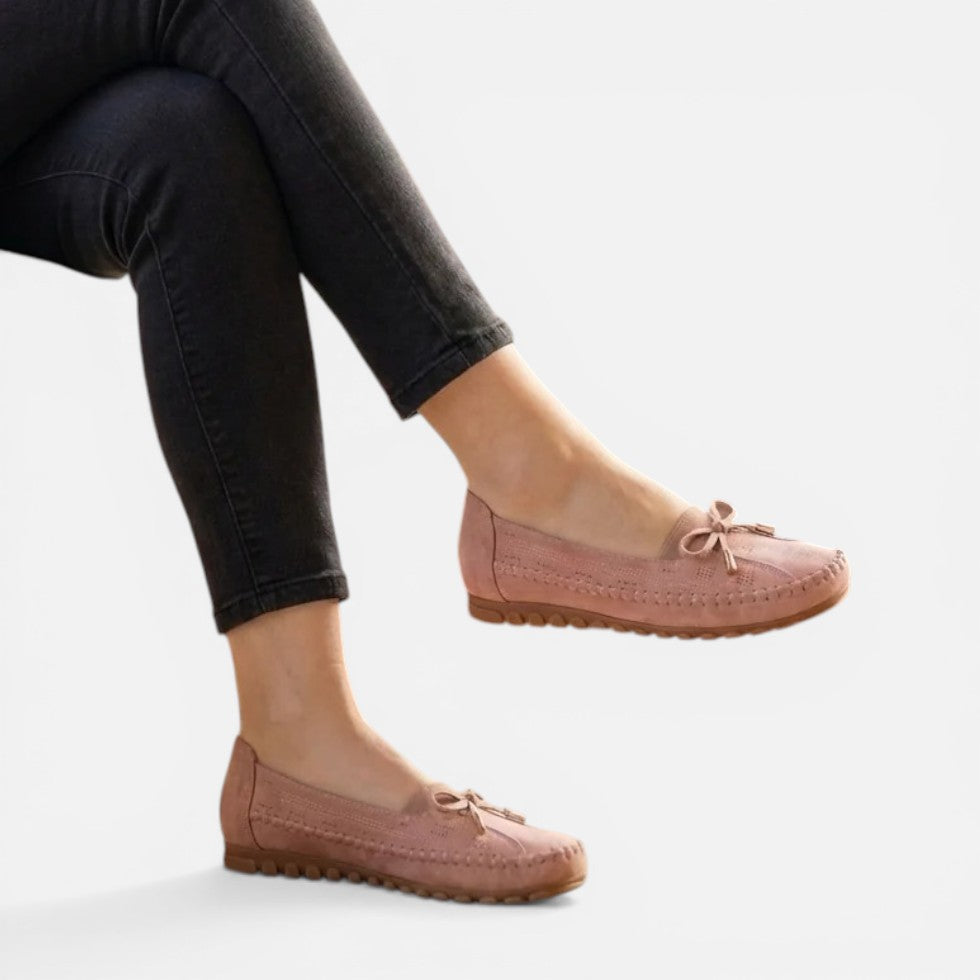 Renate | Damen Mokassins Schleife – Schleifen Mokassins Flexible Sohle Alltag 2026