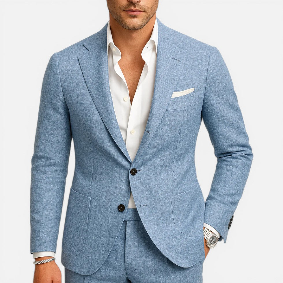 Herren Anzug mit schmaler Passform und Knopfleiste