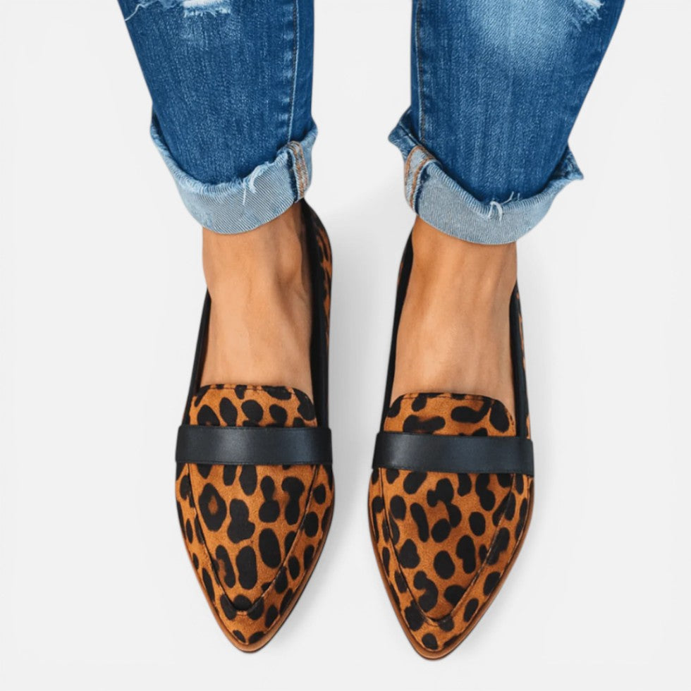 Damen Loafer mit spitzer Form und flachem Absatz
