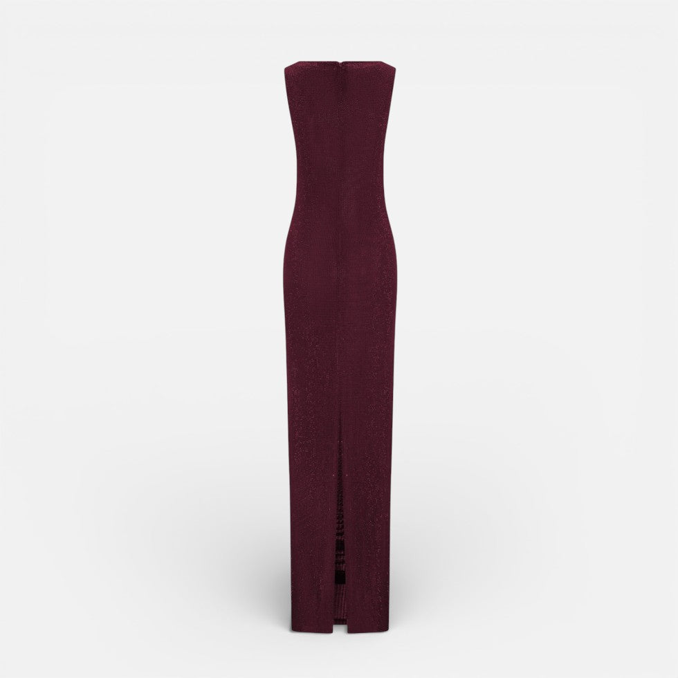 Langes ärmelloses Abendkleid mit schmaler Passform