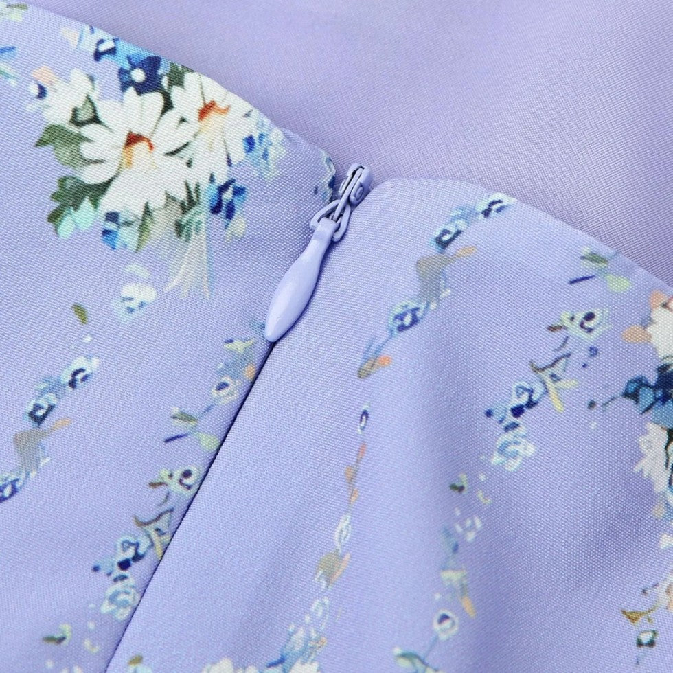 Langes Trägerkleid mit Eleganz Blumenmuster