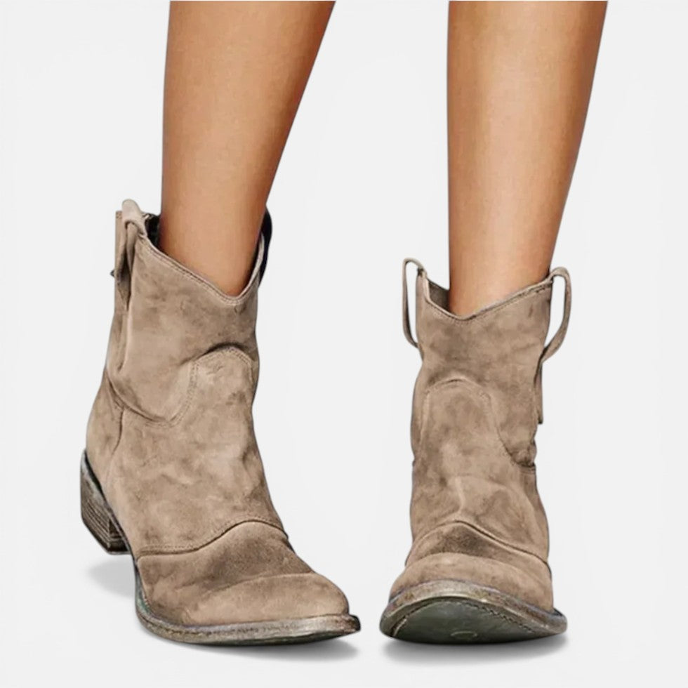 Damen Western Stiefeletten mit Blockabsatz