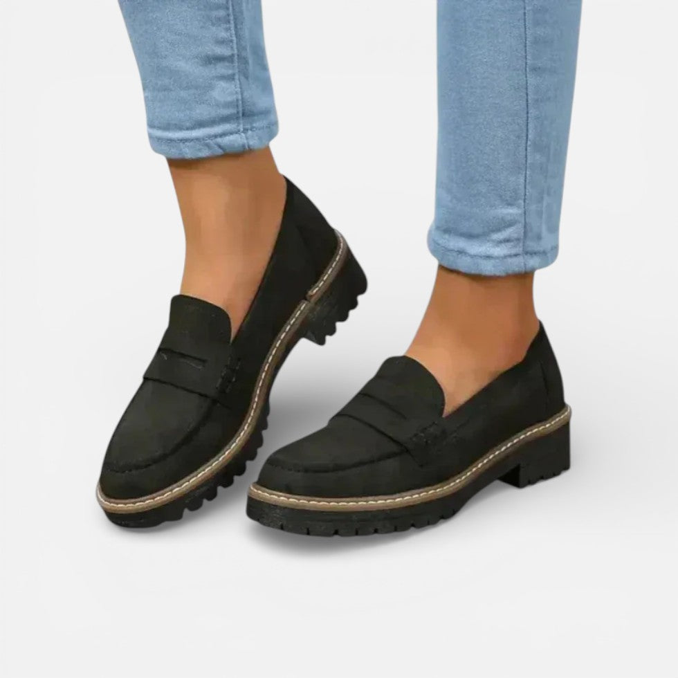 Damen Orthopädische Loafer Plateausohle Freizeitschuhe