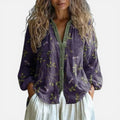 Doris | Damen Bluse Florales Muster V-Ausschnitt – Blumenbluse Sommeroberteil 2026