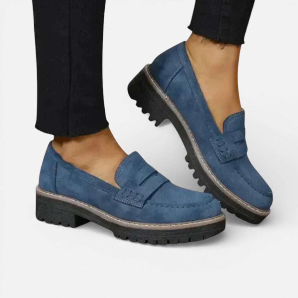 Damen Orthopädische Loafer Plateausohle Freizeitschuhe