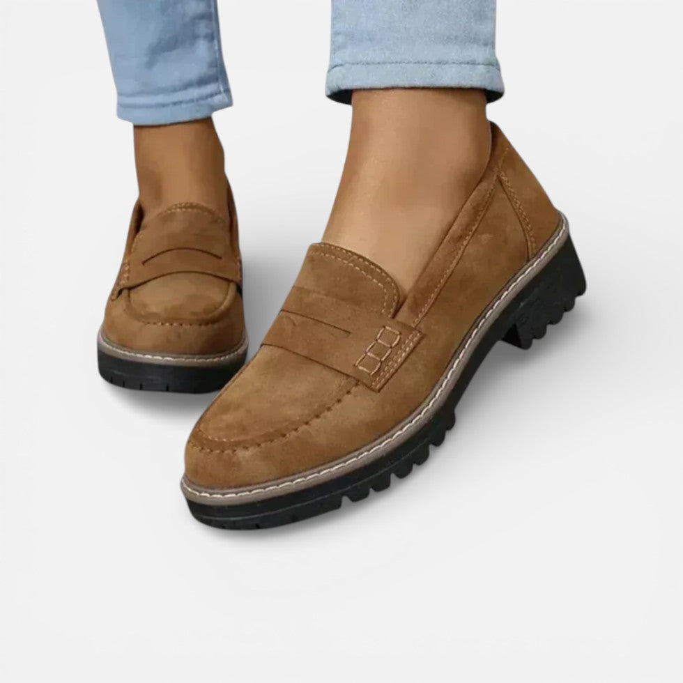 Damen Orthopädische Loafer Plateausohle Freizeitschuhe