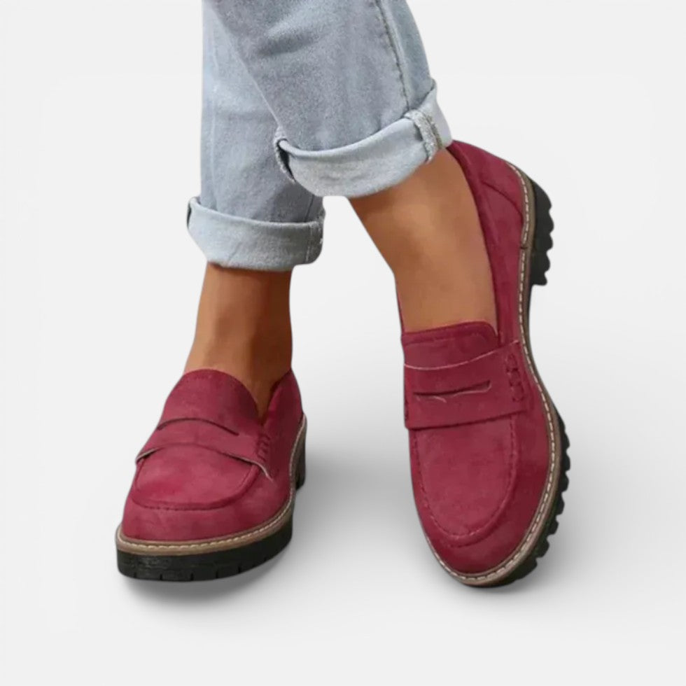 Damen Orthopädische Loafer Plateausohle Freizeitschuhe